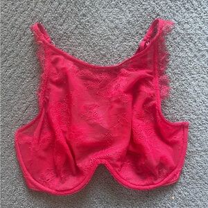 NWT Victoria’s Secret Chantilly High Neck Floral Sheer Lace Bralette 32DD